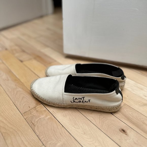 SAINT LAURENT EMBROIDERED ESPADRILLES IN CANVAS - Picture 7 of 8